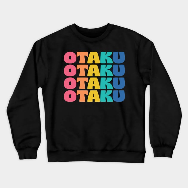 TOA Otaku Rainbow Crewneck Sweatshirt by teensonacid